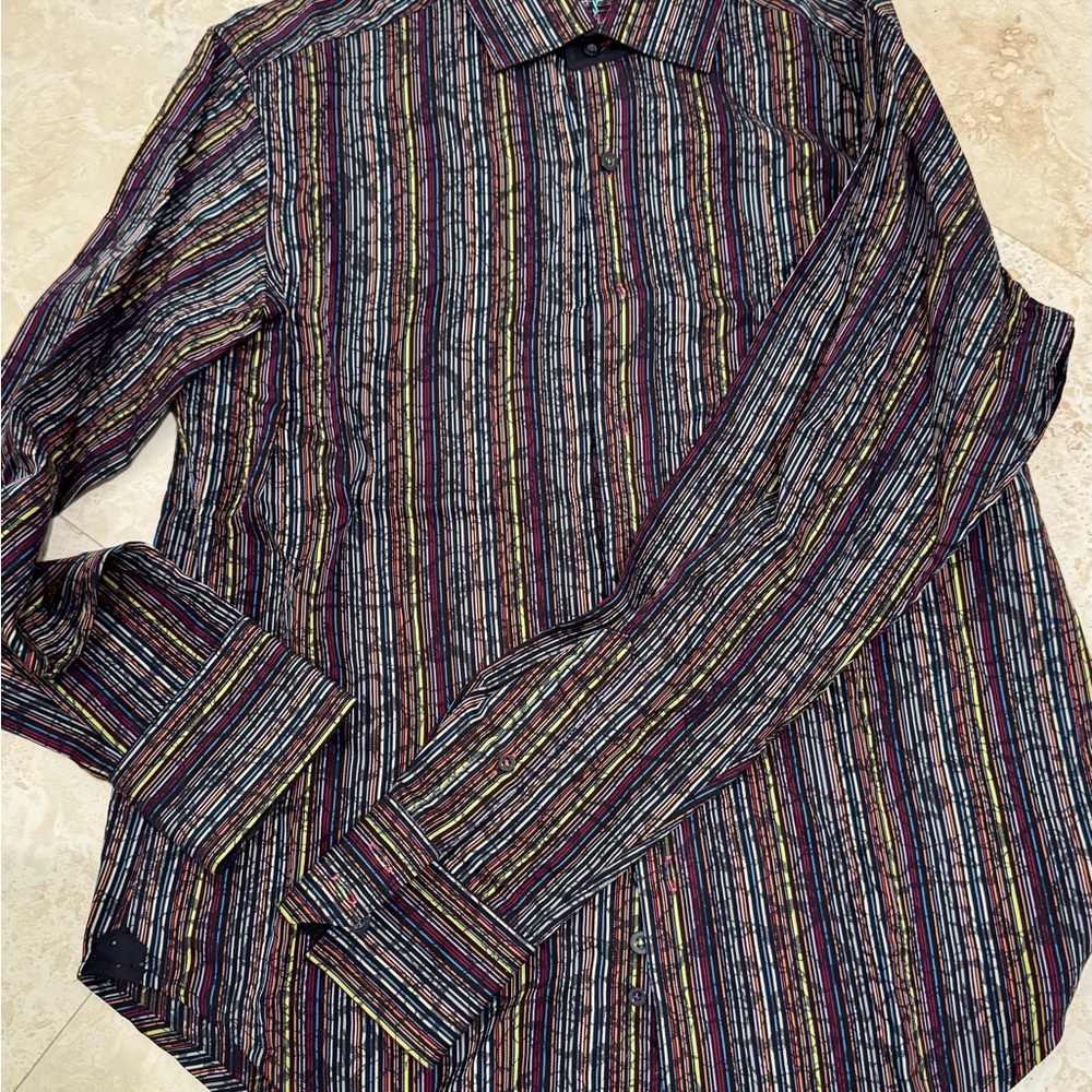 Multicolor Striped Robert Graham Men's Shirt